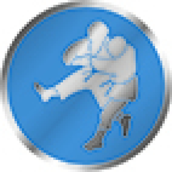 Emblém judo 50 mm - modrý