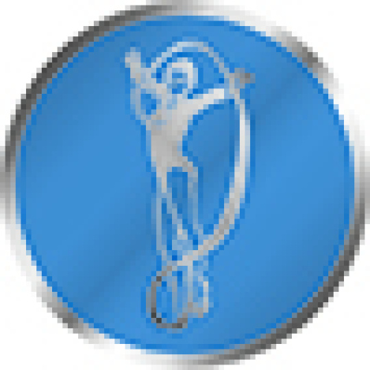 Emblém moderní gymnastika 25 mm - modrý