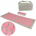 Set masážní polštářek + podložka na akupresuru Sportvida šedo-růžová