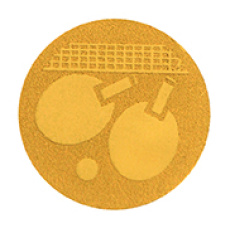 Emblém stolní tenis 25 mm - zlatý Emblém stolní tenis 25 mm - zlatý