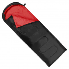 Spacák Sportvida - 190g/m2 HOLLOW FIBRE černo-červený Spacák Sportvida - 190g/m2 HOLLOW FIBRE černo-červený