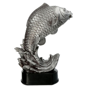 Odlévaná figurka ryba 35 cm stříbrná Odlévaná figurka ryba 35 cm stříbrná