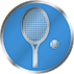 Emblém tenis 25 mm - modrý
