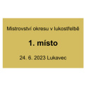 Kovový štítek - vlastní design do 30 cm2 - stříbrný