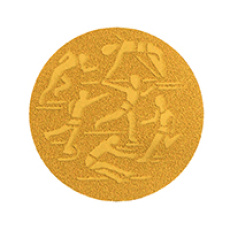 Emblém atletika 25 mm - zlatý