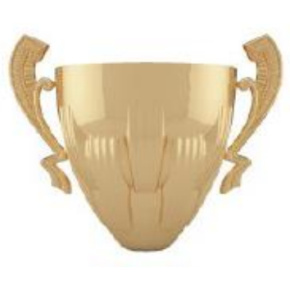 Kovový kalich PANE 10 cm zlatý