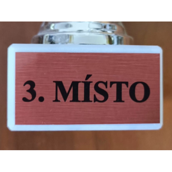 Kovový štítek - vlastní design nad 30 cm2 - 80 cm2 - bronzový