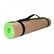 Jóga podložka Sportvida TPE + KOREK 183*61*0,4 cm korek-zelená Jóga podložka Sportvida TPE + KOREK 183*61*0,4 cm korek-zelená