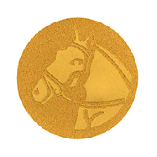 Emblém kůň 25 mm - zlatý