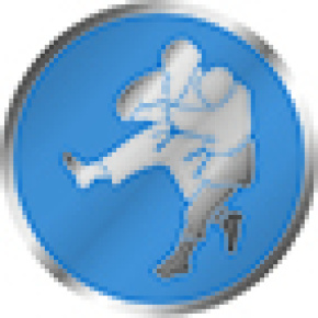 Emblém judo 50 mm - modrý