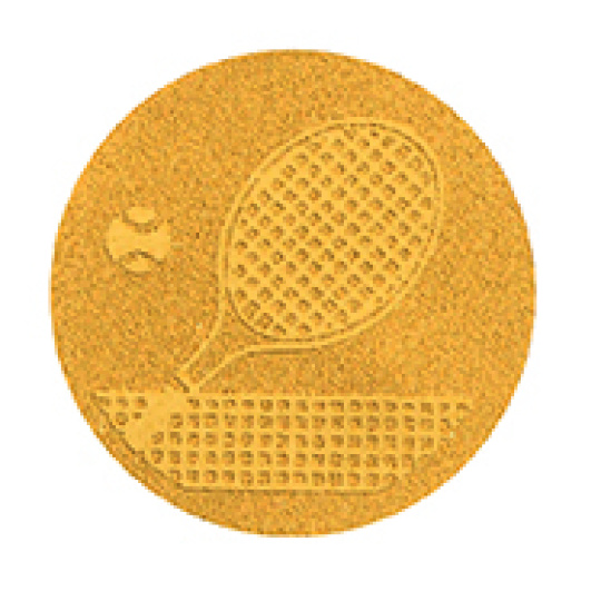Emblém tenis 25 mm - zlatý