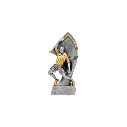 Odlévaná figurka stolní tenis stříbrno-zlatá